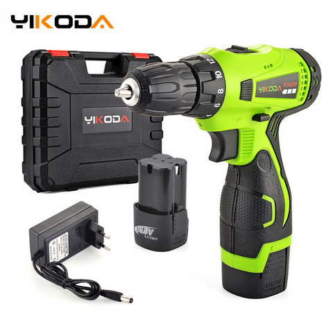 YIKODA 16.8V perceuse électrique Double vitesse batterie au Lithium perceuse sans fil ménage Rechargeable tournevis électrique outils électriques ► Photo 1/6