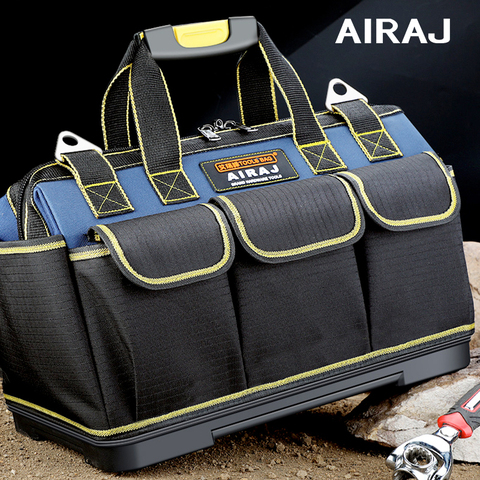 AIRAJ sac à outils multifonction 1680D Oxford sac d'électricien en tissu, sac de rangement Anti-chute étanche multi-poches ► Photo 1/6