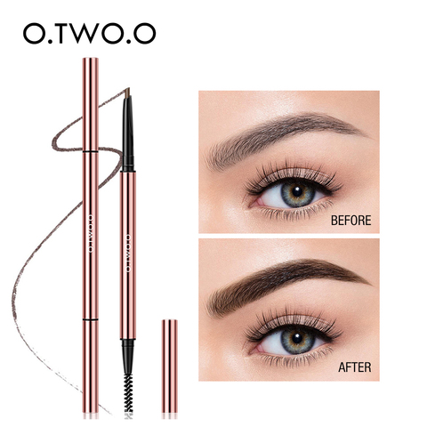 O.TWO.O Ultra Fine Triangle crayon à sourcils précis sourcil définisseur longue durée imperméable blond brun yeux sourcils maquillage 6 couleurs ► Photo 1/6