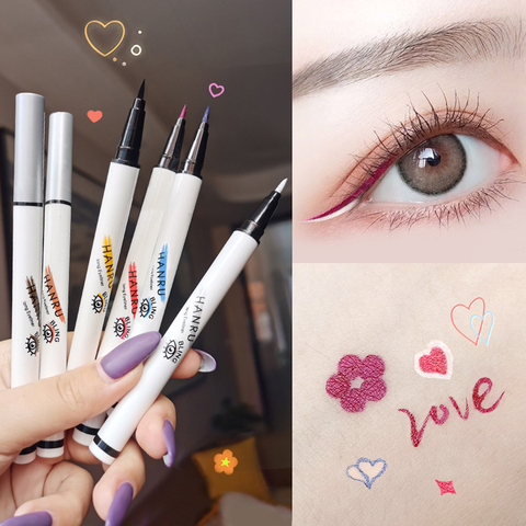 Crayon Eyeliner liquide coloré noir blanc marron imperméable à l'eau durable à séchage rapide mat crayon pour les yeux outils de maquillage cosmétique ► Photo 1/6