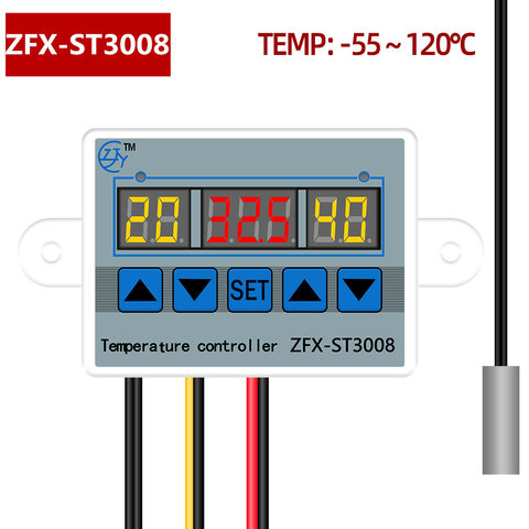 ZFX-ST3008 Thermostat numérique régulateur de température multifonction Intelligent contrôleur de temps réglable électronique Temp 40% off ► Photo 1/6