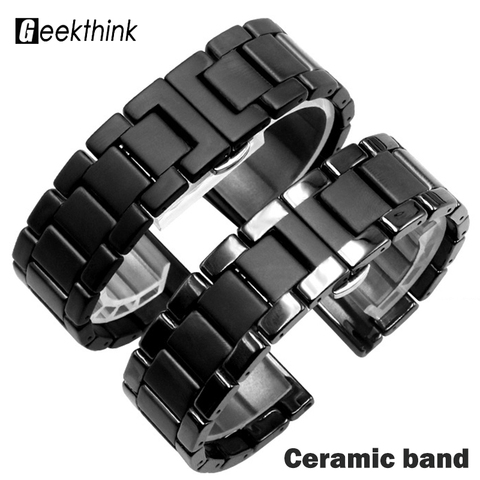 Bracelet en céramique de luxe, 20mm, 22mm, 24mm, pour Samsung galaxy 3, 46mm, 42mm, pour gear s3, active 2, 40, 44mm, pour montre intelligente ► Photo 1/6