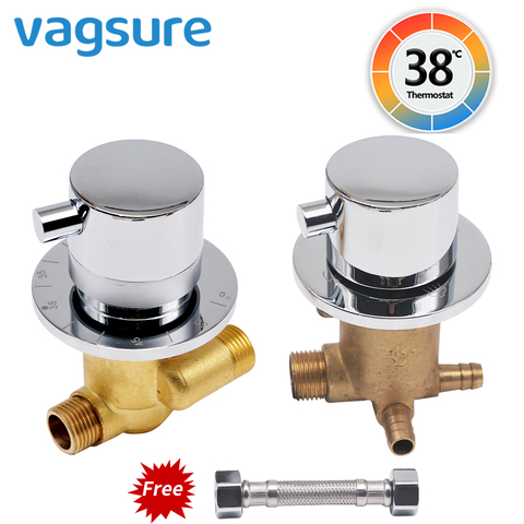 2/3/4/5 sortie inverseur laiton thermostatique robinet de douche Type fendu Thermostat vanne de commande pour douche bain douche Colum panneau ► Photo 1/1