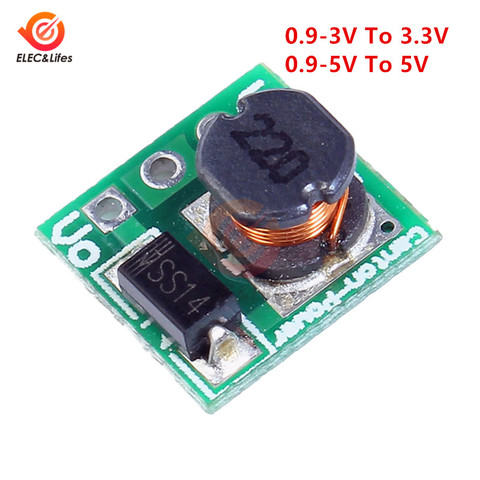 Convertisseur de tension, Module d'alimentation 0.9-5V vers 5V, DC-DC V, 1.5V, 1.8V, 2.5V, 3V, 3.3V, 3.7V, 4.2V, V vers 5V ► Photo 1/6