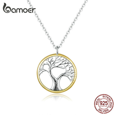 Bamoer – collier avec pendentif arbre de vie pour femmes, en argent Sterling 925, chaîne familiale, Bijoux de luxe, cadeaux SCN367 ► Photo 1/6