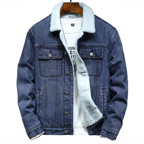 Veste en jean multi-poches pour homme, coupe-vent chaud, manteau de marque, Cowboy, grande taille, collection hiver M-4XL ► Photo 1/6