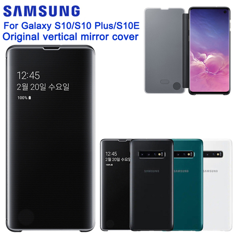 Étui de téléphone d'origine avec miroir transparent pour Samsung GALAXY S10 S10E G9700 S10Plus SM-G970F étui à rabat mince d'origine Rouse ► Photo 1/6