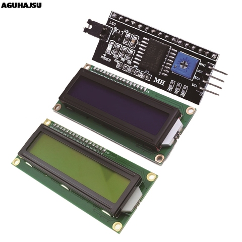 Module d'écran LCD pour Arduino, 1602, UNO, R3, IIC/I2C, mega2560, LCD1602, bleu et vert, 1 pièce/lot ► Photo 1/6