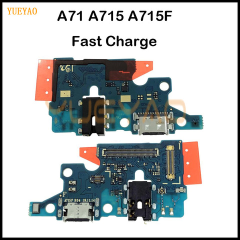 Remplacement de carte de Port de charge pour Samsung Galaxy A71 A715 A715F SM-A715F téléphone USB chargeur câble flexible pièces de rechange ► Photo 1/1