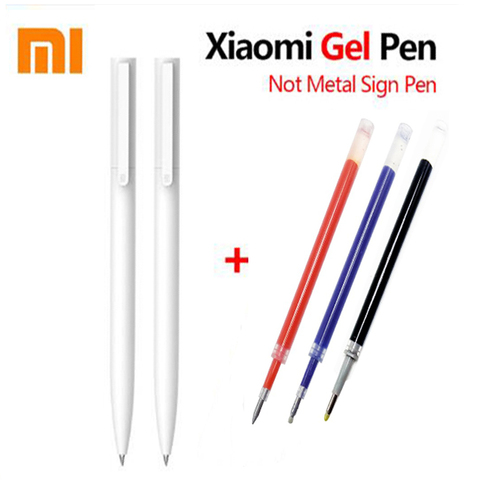 Original Xiaomi Gel stylo 0.5MM encre noire avec recharges bleu rouge balle stylo PREMEC lisse suisse recharge MiKuni japon ► Photo 1/6