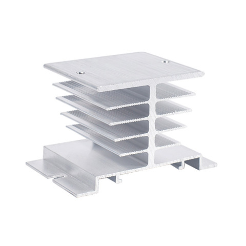 Mini monophasé relais à semi-conducteurs SSR radiateur en aluminium radiateur plus récent montage sur Rail pour relais 10A-25A ► Photo 1/5