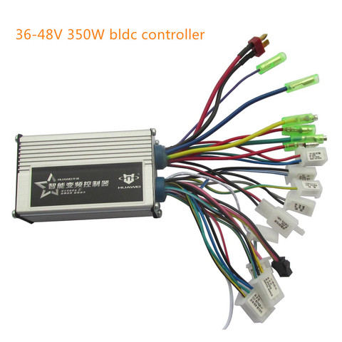 Contrôleur sans brosse de scooter électrique de contrôleur d'ebike de 36V 48V 350W avec le PAS pour le moteur électrique de vélo/hub/moteur de bldc ► Photo 1/6