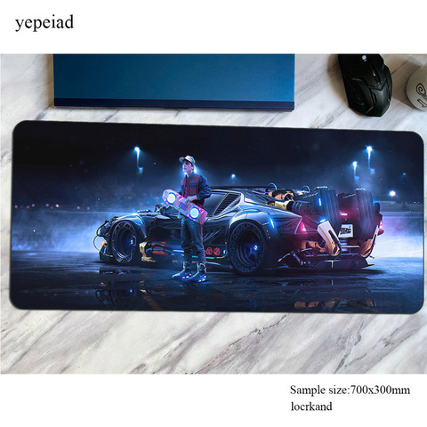 Tapis de souris d'ordinateur de bureau 900x400x4mm, pour gaming, tapis de souris de bureau, back to the future ► Photo 1/5