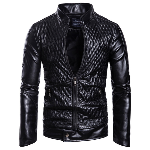 Blouson en cuir pour homme, vêtement en cuir, tendance 2022, extérieur, couleur Pure, de haute qualité confortable, vêtement décontracté ► Photo 1/6