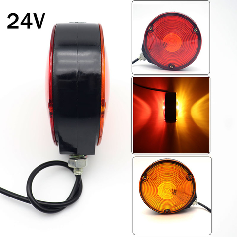 Feu de position latéral d'ampoule de voiture 24V, signal lumineux rouge et blanc Double Face d'avertissement pour Automobiles camion remorque voiture ► Photo 1/6