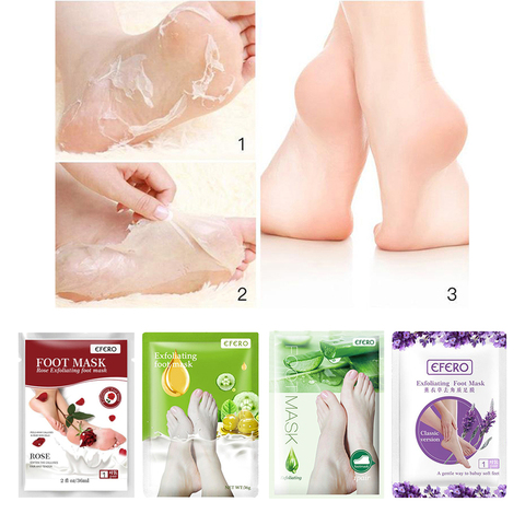 Hommes femmes exfoliant Peel pied Peeling masque bébé doux enlève la peau morte fissuré talons callosités chaussettes traitement naturel ► Photo 1/6