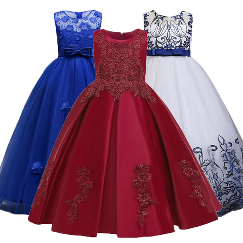 Enfants robe robe de mariée enfants robes pour filles Costume longue robe de princesse robes formelles enfants vêtements Vestidos 4-12Y ► Photo 1/6