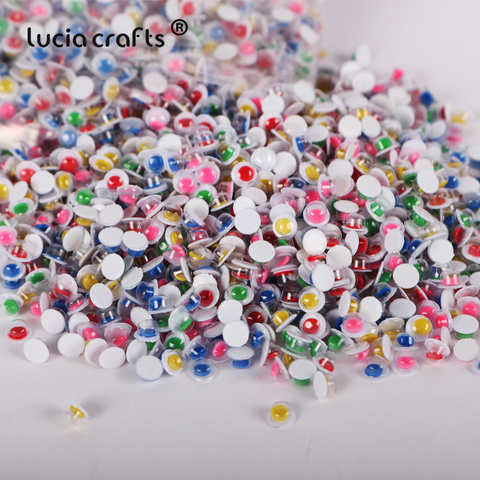 Boules veloutées auto-adhésives de 5mm, 500 pièces, mélange aléatoire yeux veloutés, fournitures artisanales, bricolage, jouets pour Scrapbooking et décor artistique pour enfants K0883 ► Photo 1/4