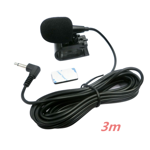 Microphone Audio de voiture professionnel, 3.5mm, à Clip, Jack, stéréo, Mini, filaire, externe, pour autoradio, DVD, 3m de Long ► Photo 1/5