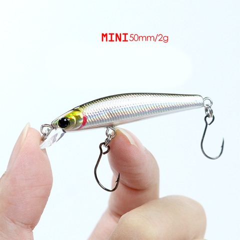 1 PCS naufrage Minnow De Pêche Leurre Laser Dur Appâts Artificiels 3D Yeux 5 cm 2.2g De Pêche Wobblers Crankbait Minnows ► Photo 1/6