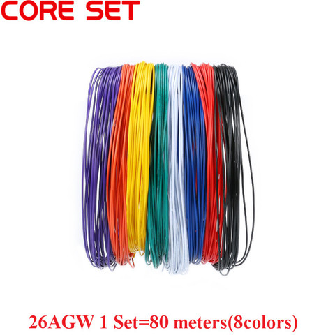 Câble Flexible en PVC, 10M, 26awg, 1.3mm, fil de cuivre étamé, isolé LED, 8 couleurs, pour bricolage, 1 ensemble ► Photo 1/6