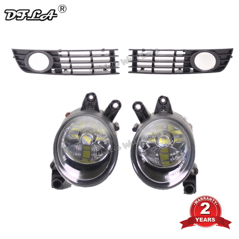 LED lumière de voiture pour Audi A4 B6 Avant Quattro 2001 2002 2003 2004 2005 voiture-style Avant Led antibrouillard antibrouillard et couvercle de calandre ► Photo 1/6