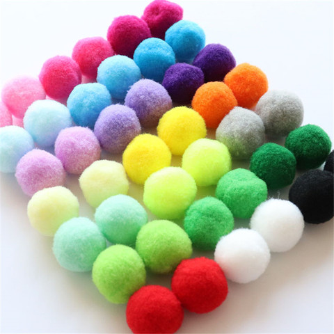 Pom Poms en peluche moelleux 8mm 10mm 15mm 20mm 25mm 30mm bricolage | Pompones en peluche, jouet artisanal de couture fait à la main, décor de mariage ► Photo 1/6