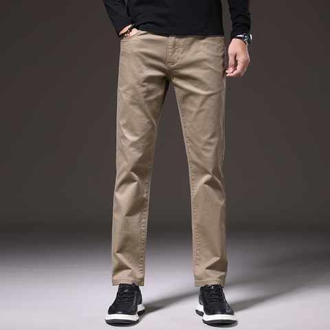 SHAN BAO – pantalon classique à rivets 98% coton pour hommes, confortable, ajusté, droit, couleur unie, décontracté, marque de printemps, de haute qualité, 2022 ► Photo 1/6