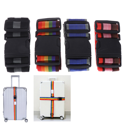 Sangle de bagage ceinture croisée Packing180CM réglable voyage accessoires valise Nylon 3 chiffres mot de passe serrure boucle sangle ceinture étiquette ► Photo 1/6