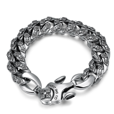 Bracelet bouddhiste vajra pour hommes, en argent sterling 925, Vintage, à la mode, à la mode ► Photo 1/6