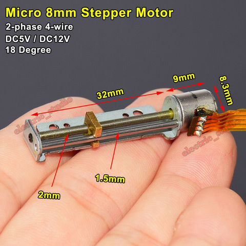 Course 30mm Mini actionneur linéaire, Micro 8mm précision vis moteur pas à pas 2 phases 4 fils moteur pas à pas ► Photo 1/6