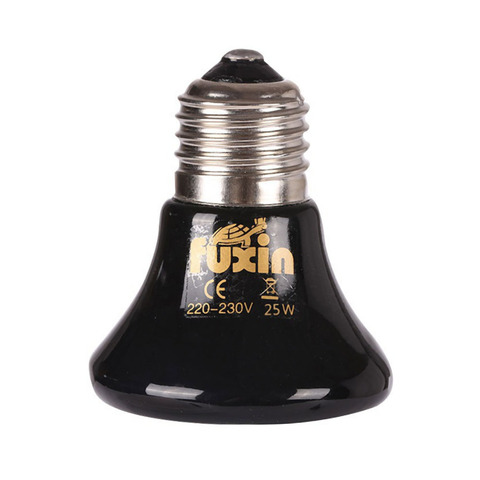 Ampoule chauffante pour animaux domestiques 25W 50W 75W 100W 220-240V | Lampe chauffante en céramique à infrarouge noire, émetteur de lumière thermique, animal domestique couveuse, poulets lampe Reptile ► Photo 1/6