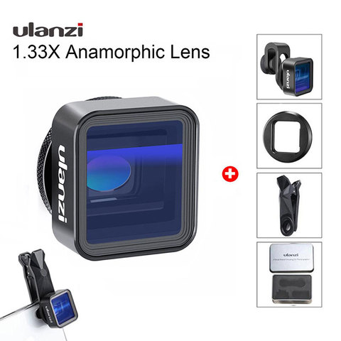 Objectif anamorphique universel Ulanzi pour iPhone 12 Pro Max X 1.33X grand écran vidéo grand écran reflex film vidéomaker cinéaste ► Photo 1/6