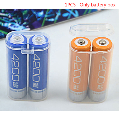 1PC 18650 batterie Portable étanche clair porte-boîte de rangement Transparent en plastique étui de sécurité pour 2 Sections 18650 vente en gros ► Photo 1/6
