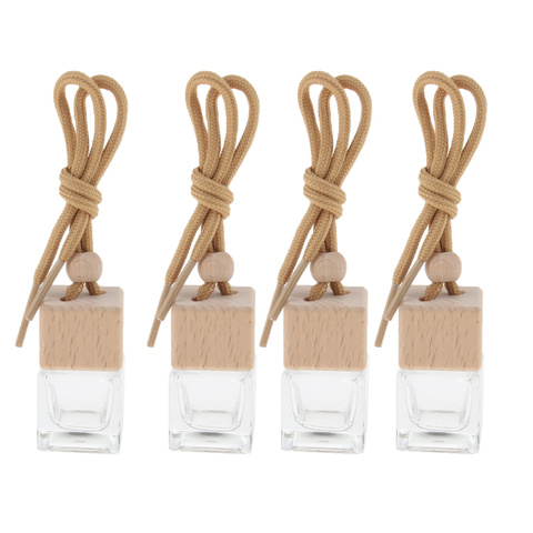 4 pièces 6ml vide voiture suspendus bouteille de parfum huile essentielle bouteille pendentif décor flacons pour Air rafraîchissant ► Photo 1/6