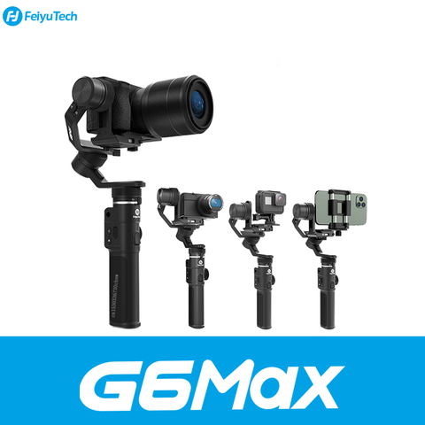 Feiyu G6 Max stabilisateur de cardan de poche pour caméra sans miroir caméra de poche GoPro Hero/8/7/6/5 stabilisateur Smartphone/G6 PLUS ► Photo 1/6