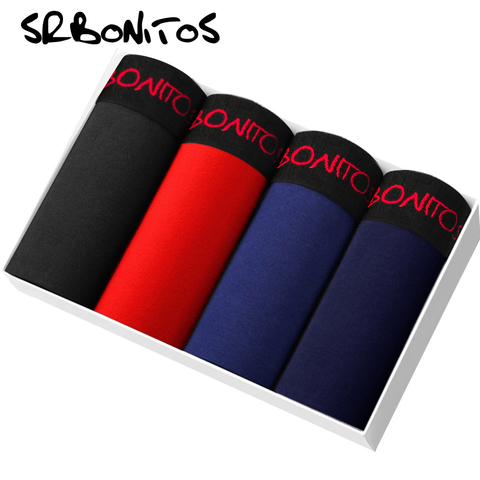 SRBONIOTOS – Boxer en coton pour homme, sous-vêtement de marque, 4 pièces, 365 ► Photo 1/6