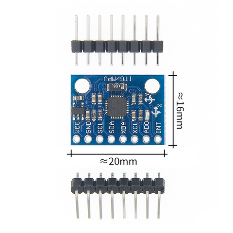 Module de capteur MPU6050, composant de détecteur, avec accéléromètre et gyroscope dont chacun dispose de 3 axes, analogique, GY-521, ► Photo 1/6