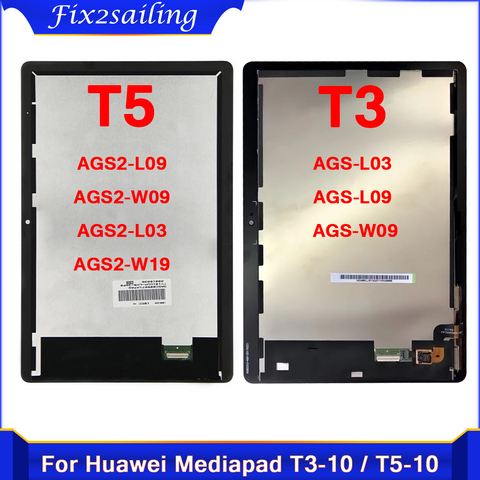 Test D'affichage À CRISTAUX LIQUIDES Pour Huawei MediaPad T3 T5 10 AGS-L03 AGS-L09 AGS-W09 AGS2-L09 AGS2-W09 AGS2-L03 D'assemblée de Convertisseur Analogique-Numérique D'écran Tactile ► Photo 1/3