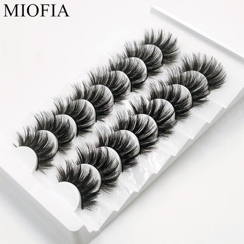 MIOFIA 5/8 cils naturels 3D vison cils faits à la main doux faux cils moelleux dramatique extensions de cils cils en gros ► Photo 1/6