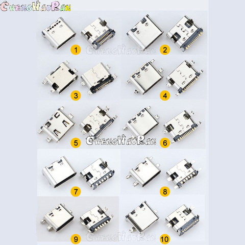 Connecteur Micro USB Type C, 10 modèles, 60 pièces, prise femelle, port de charge, pour Xiaomi, Huawei, Nokia, HTC, etc. ► Photo 1/6