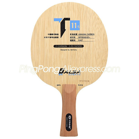 Galaxy YINHE T-11 + (T-11 Plus, Super léger, le Carbone, avec un Sac) tennis De Table Lame (5 + 2 Carbone) T11 Raquette Ping-Pong Bat Paddle ► Photo 1/5