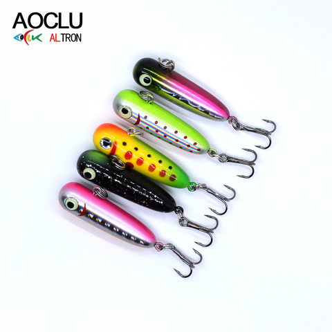 AOCLU wobblers Super qualité 8 couleurs 40mm 4g dur appât bâton coulant crayon pêche leurre basse eau salée fraîche attirail ► Photo 1/6