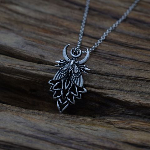 Collier gothique tête de mort avec lune pour femmes, bijoux gothiques ► Photo 1/6