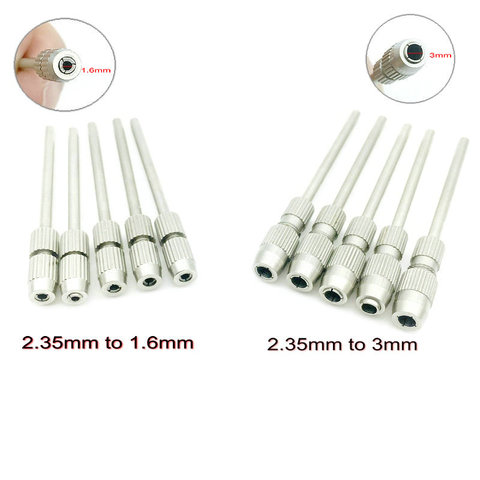 Adaptateur de fraises pour perceuse dentaire, convertisseur de 2.35mm à 1.6mm / 2.35mm à 3mm, outils de polissage de tige de dentiste 5 pièces/lot ► Photo 1/6