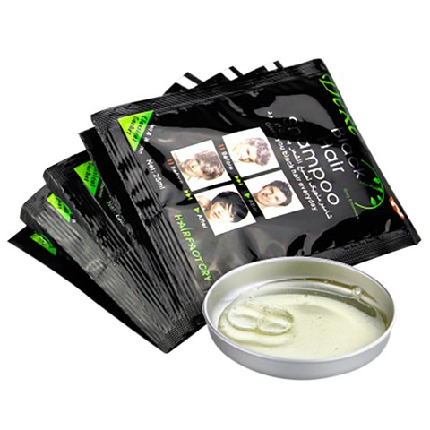 Nouveau 10 pièces herbe naturelle rapide cheveux noirs restauration colorant shampooing cheveux noirs shampooing teinture cheveux en noir ► Photo 1/6