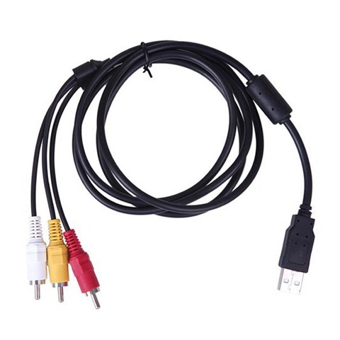 Câble USB 1.5 mâle vers RCA mâle de 2.0 M, câble de couverture Audio-vidéo stéréo, adaptateur de télévision, câble AV A/V TV ► Photo 1/4