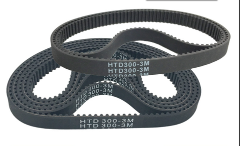 Ceinture de synchronisation en caoutchouc noir, pas de 3mm, 1 pièce, HTD3M-300/306/309/336/339/342/345/360/363 ► Photo 1/2