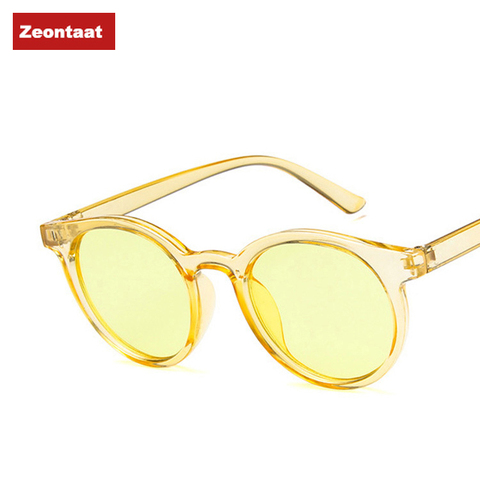 Lunettes de soleil Vintage rétro pour femmes, rondes, rouges, bleues, stylées de marque, mode rose jaune, nouvelle collection 2022 ► Photo 1/5