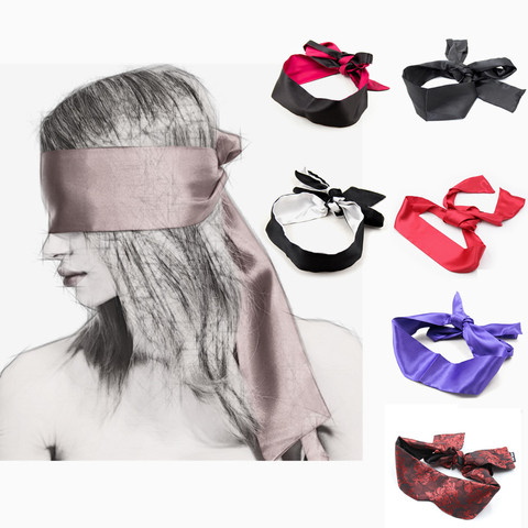 Jeu de rôle sexe bandeau jouets de soie Satin cravate masque pour les yeux pour femmes hommes Bdsm menottes poignet Bondage adulte jeux fête vie nocturne ► Photo 1/6